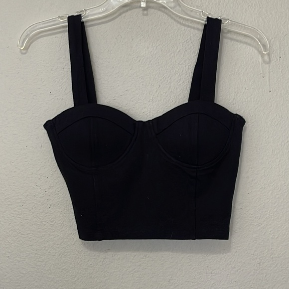 SHINESTAR BLACK CORSET TANK TOP - Picture 3 of 12